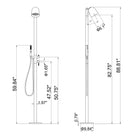 Cap Freestanding Outdoor Shower – Brushed