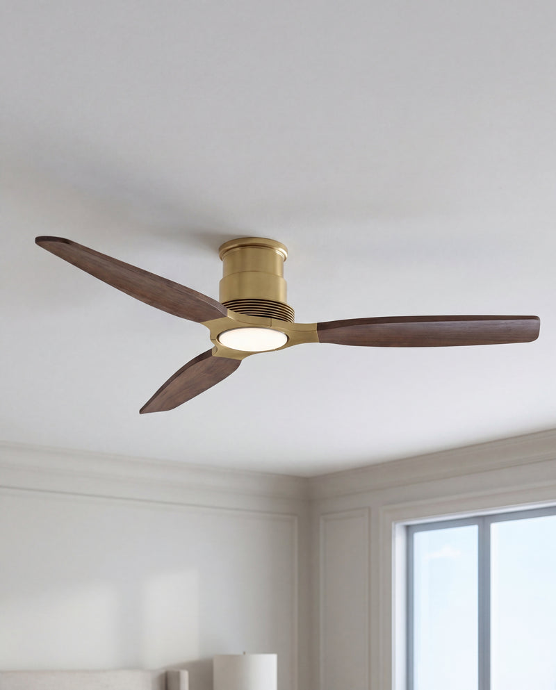 Louise Flush Ceiling Fan 56" · Solid Wood Blades